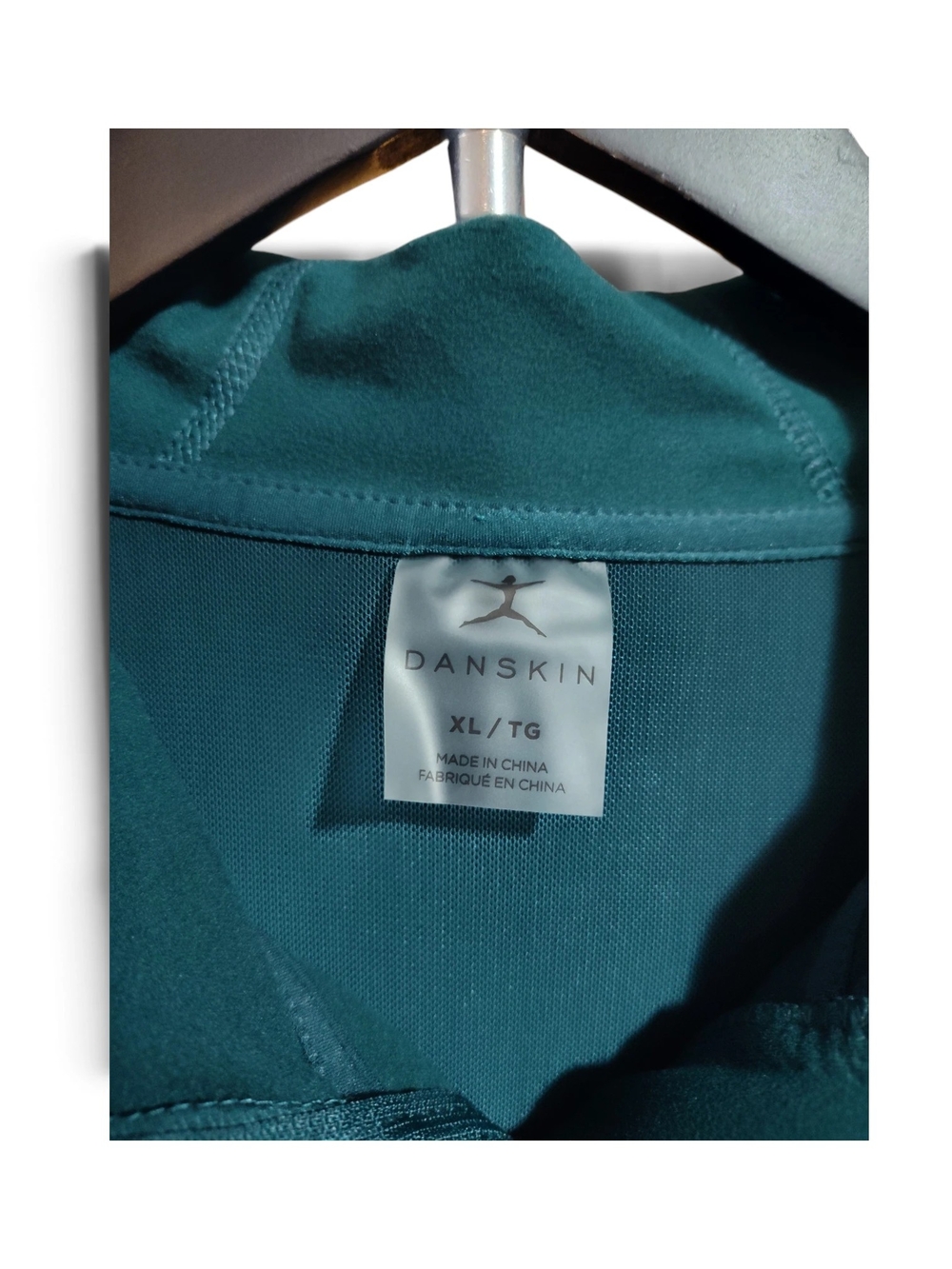 🆕 Danskin Winter Tech Fleece Lined Hooded Luxe Yoga Jacket Womens XL Dark Teal - Picture 10 of 12